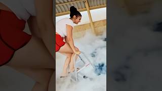 🧊Dry Ice Bath Challenge shorts [upl. by Ellehsim]