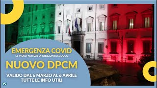 Nuovo DPCM tutte le misure valide fino a Pasqua Cosa cambia per la scuola [upl. by Cleodel]