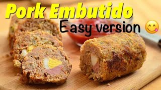 EASY PORK EMBUTIDO RECIPE [upl. by Odlamur]