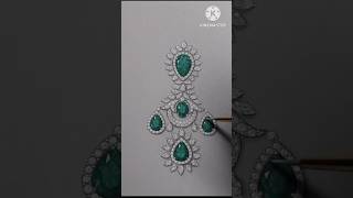 Sketch Earrings to Process Diamond Jewellery Design shorts shortsfeed earrings jewellery [upl. by Patrizio]