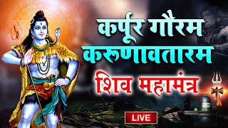 LIVE  सोमवार भक्ति  कर्पूर गौरम करूणावतारम  शिव मंत्र l karpur gauram karunavtaram  Shiv Mantra [upl. by Betti]