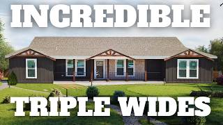 4 MASSIVE Triple Wide Mobile Homes That Will Blow You Away [upl. by Gonroff]