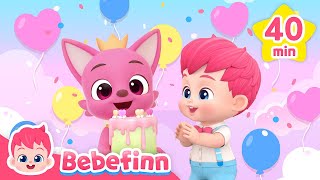 Happy Birthday Pinkfong💖 Bebefinn Birthday Songs and More Nursery Rhymes Compilation [upl. by Rozek440]