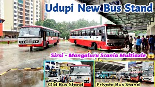 Short Vlog on Udupi New amp Old Bus Stand  Private Buses  Volvo  Scania [upl. by Gonnella]