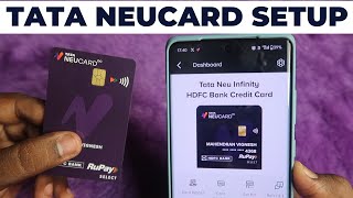 How to setup HDFC Tata Neu Infinity Credit Card using TataNeu App or HDFC MyCards App [upl. by Kerin]