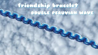 Friendship bracelet heart DIY  double peruvian wave pattern  peruvian wave pattern  How to [upl. by Florin902]