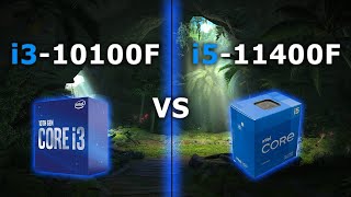 Intel Core i3 10100F vs i5 11400F in 6 Gaming Benchmarks [upl. by Ahsrats]