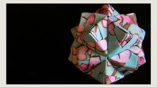 Paper Crafts  Origami Ball  Icosahedron Sonobe Modular Origami Units [upl. by Catherina]