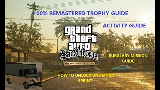 GTA San Andreas The Definitive Edition How To Unlock Unlimited Sprint [upl. by Iams]