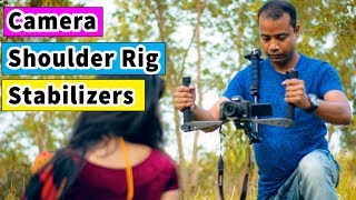 DSLR Camera Shoulder Rig Stabilizers amp Gimbal [upl. by Fotzsyzrk]