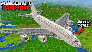 I Built The WORLDS RICHEST PLANE in Minecraft Hardcore 103 [upl. by Ebbarta]