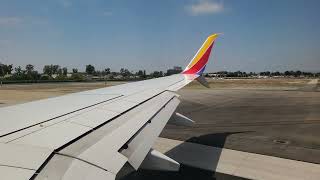 SOUTHWEST AIRLINES WN1034 BOEING 737700 SCIMITARS NOON TAKEOFF FROM JOHN WAYNE AIRPORT SNA [upl. by Laud]