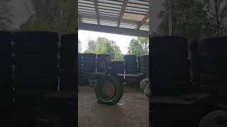 HOW TO DISMOUNT A BLOWOUT ON A SEMI TRAILER TIRE RIM WITH TOOL BAR [upl. by Ainedrag]