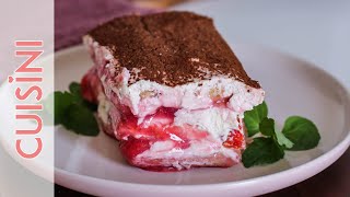 ERDBEER TIRAMISU Rezept 🍓 ohne Alkohol amp Ei einfaches schnelles Dessert mit Quark [upl. by Imefulo683]