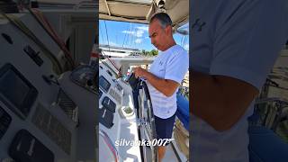 CAPTAIN ON LAGOON 400 CATAMARAN Cool Sailing Videos Yacht Rental Aegean Sea Saronic Islands sailing [upl. by Laflam734]