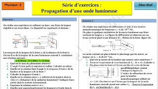 Série dexercices Propagation des ondes lumineuses exe 12 Pour Briller en 2 Bac BIOF [upl. by Nerret948]