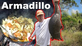 Swamp Cabbage Armadillo and Wild Boar Wild Food on an open fire [upl. by Pozzy863]