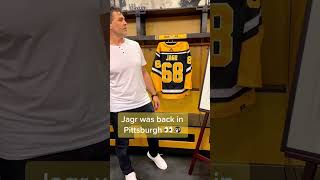 Jaromir Jagr was back in Pittsburgh 😎🐧 via jj68jaromirjagrIG shorts [upl. by Aelat300]