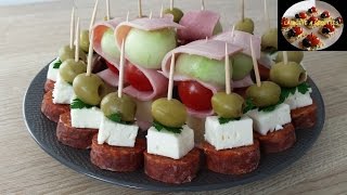 1 Brochettes apéritives Rapide et facile  APERITIF DINATOIRE  LA BOITE A RECETTES [upl. by Asiral55]