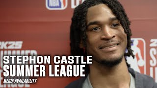 Stephon Castles Postgame Press Conference vs POR  2024 Summer League 7132024 [upl. by Asin]