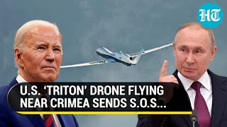 US Drone Flying Near RussianOccupied Crimea Gave ‘Emergency Alert’ Then This Happened  Watch [upl. by Worra189]