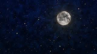 Moon Midnight Stars Shining Sky Video Free Background [upl. by Herwin570]