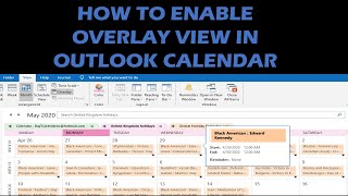 How to enable overlay view in Outlook calendar [upl. by Ynwat]