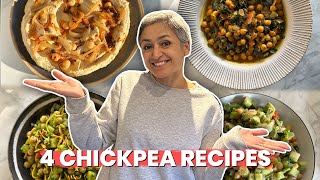 4 CHICKPEA RECIPES EVERYONE SHOULD KNOW How to use 1 tin of chickpeas to create 4 recipes [upl. by Tessy]