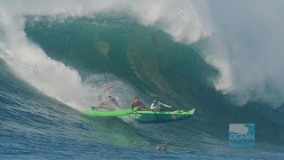 Canoe Surfing Giant Waimea [upl. by Androw594]