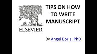 HOW TO WRITE ELSEVIER RESEARCH MANUSCRIPT [upl. by Emarej217]