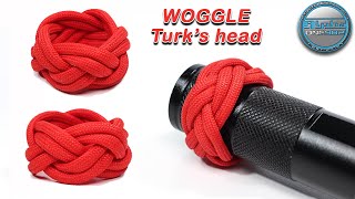 How to Make a Paracord Woggle Paracord Knots Tutorial Turks Head Knot DIY [upl. by Orola734]