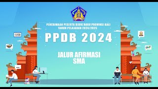 Tata Cara Pendaftaran PPDB Jalur Afirmasi SMA 2024 [upl. by Dorette538]