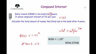 Compound Interest  Easy Example  Practice [upl. by Evilo]