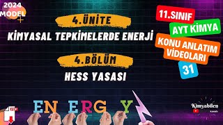 HESS YASASI  11SINIF KİMYA  AYT KİMYA [upl. by Perle]