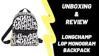 UNBOXING LONGCHAMP LGP PLIAGE MONOGRAM BACKPACK [upl. by Bruner]