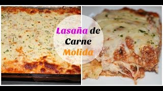 Lasaña de carne molida  Cocinando con Ros Emely [upl. by Rosio254]