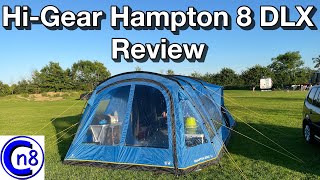 HiGear Hampton 8 DLX Nightfall Tent Review [upl. by Hsakaa]