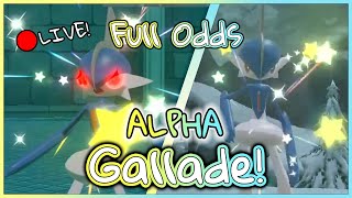 LIVE Shiny ALPHA Gallade in Pokemon Legends Arceus  PLA Shiny Reaction [upl. by Eelarat]