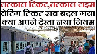 Tatkal Ticket RefundTatkal Ticket TimingWaiting TicketLatest Railways Rule Hindi 2017 [upl. by Alice]