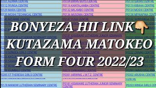 LINK YA KUPATA MATOKEO YA KIDATO CHA NNE 202223👉👉 [upl. by Shepherd]