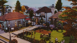 Newcrest  Twin Oracle Point Neighborhood 3 Units  The Sims 4  Stop Motion Speed Build No CC [upl. by Lemra]