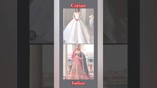 Corian Vs Indian bride or party look❣️😍🥰shortvideo [upl. by Jannel]