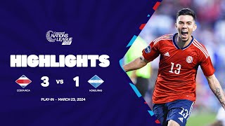 Highlights  Costa Rica vs Honduras  202324 Concacaf Nations League Playin [upl. by Jaquith]