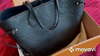 Louis Vuitton unboxing of new neverfull empreinte bag [upl. by Areip]