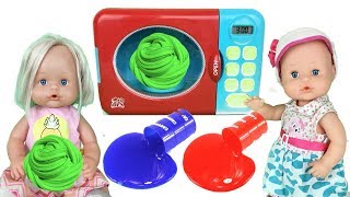 Aprende colores en ingles para niños con slime y bebes nenuco Lola y baby born Learn colors [upl. by Vaientina]