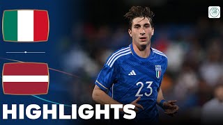 Italy vs Latvia  Highlights  U21 Euro Qualification 22032024 [upl. by Shuman480]