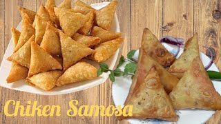 delicious chicken samosa recipe at home  homemade samosa recipe [upl. by Sillert947]