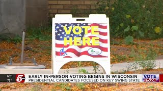 Wisconsin absentee voting underway in state too close to call [upl. by Goldberg]