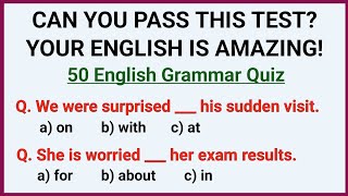 50 English Grammar Quiz Prepositions Challenging Questions ✍️ Can You Score 5050 [upl. by Sax]