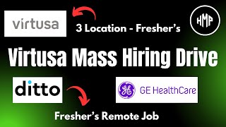 Virtusa Mass Hiring  virtusa fresher hiring  ditto work from home jobs  hire me plz [upl. by Bainter]